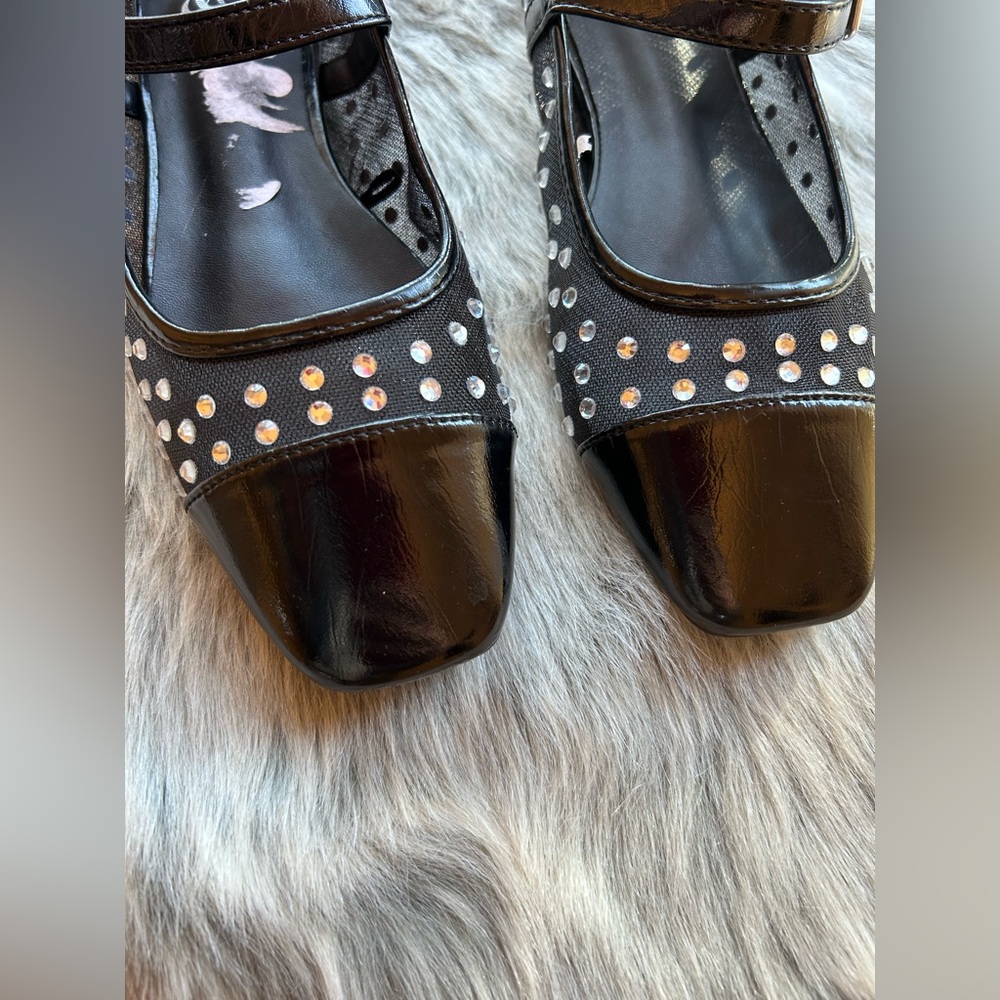 New York and company Stradivarius studded ballet shoes in black size 8 - Picture 9 of 10